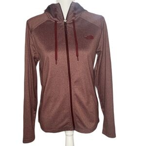The North Face Maroon Women's Jacket with hoodie
